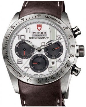 Tudor Fastrider Chronograph 42000 White Arabic Stainless Steel & Leather 42mm - BRAND NEW