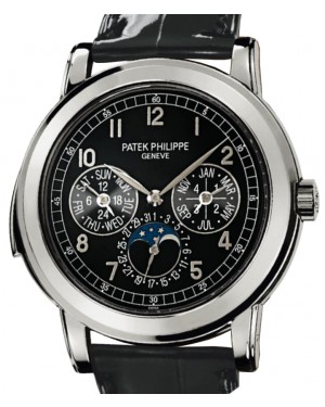 Patek Philippe 5074P-001 Grand Complications Day-Date Annual Calendar Moon Phase 42mm Black Arabic Platinum Automatic BRAND NEW
