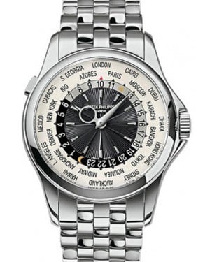 Patek Philippe 5130/1G-011 Complications World Time 39.5mm Silver White Gold Automatic BRAND NEW