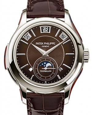 Patek Philippe 5207/700P-001 Grand Complications Day-Date Annual Calendar Moon Phase 41mm Brown Guilloche Index Platinum Leather Manual BRAND NEW