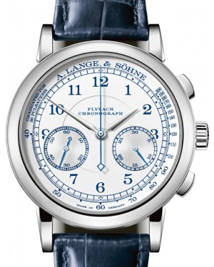 A Lange Sohne Lange 1815 Chronograph 18-carat White Gold Argente Silver Dial 39.5mm Leather Strap 414.026 - BRAND NEW