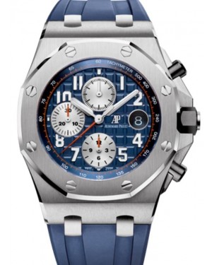 Audemars Piguet Royal Oak Offshore Chronograph Stainless Steel 42mm Blue Navy Dial Rubber Strap 26470ST.OO.A027CA.01 - BRAND NEW