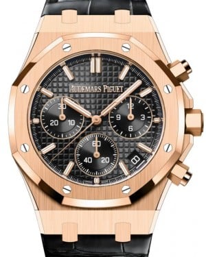 Audemars Piguet Royal Oak Chronograph "50th Anniversary" Rose Gold 41mm Black Dial Leather Strap 26240OR.OO.D002CR.01 - BRAND NEW