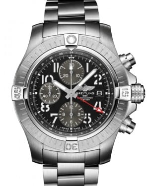 Breitling Avenger Chronograph GMT 45 Stainless Steel Black Dial A24315101B1A1 - BRAND NEW