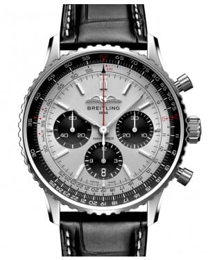 Breitling Navitimer B01 Chronograph 43 Stainless Steel Silver Dial AB0138241G1P1 - BRAND NEW