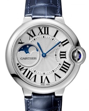 Cartier Ballon Bleu de Cartier 37mm Stainless Steel Silver Dial Leather Strap WSBB0029 - BRAND NEW
