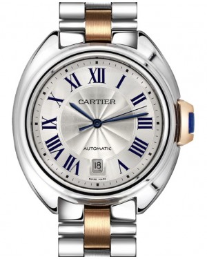 Cartier Cle de Cartier Stainless Steel/Rose Gold 40mm Silver Dial W2CL0002 - BRAND NEW