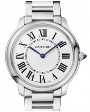 Cartier Ronde Must de Cartier Quartz Stainless Steel 36mm Silver Dial Bracelet WSRN0034 - BRAND NEW