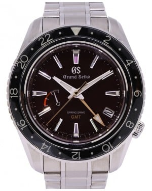 Grand Seiko GMT Spring Drive Limited of 600 Stainless Steel Red 44mm Dial Bracelet SBGE245 - PRE OWNED