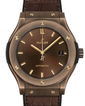 Hublot Classic Fusion 3-Hands Bronze Brown Limited Edition 45mm Brown Dial Rubber and Alligator Leather Straps 511.BZ.3480.LR.ECU21 - BRAND NEW 