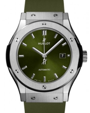 Hublot Classic Fusion 3-Hands Titanium Green 42mm 542.NX.8970.RX - BRAND NEW