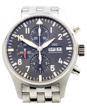 IWC Schaffhausen IW377719 Pilot's Watch Chronograph Spitfire Slate Arabic Stainless Steel 43mm Automatic - BRAND NEW