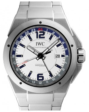 IWC Schaffhausen IW324404 Ingenieur Dual Time White Arabic Index Stainless Steel 43mm Automatic