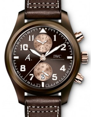 IWC Schaffhausen IW388006 Pilot’s Watch Chronograph Edition “The Last Flight” Brown Arabic Rose Gold Silicon Nitride Brown Leather 46mm Automatic