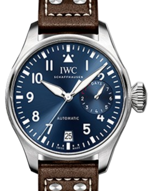 IWC Schaffhausen IW500916 Big Pilot's Watch Edition Le Petit Prince Midnight Blue Arabic Stainless Steel Brown Leather 46mm Automatic