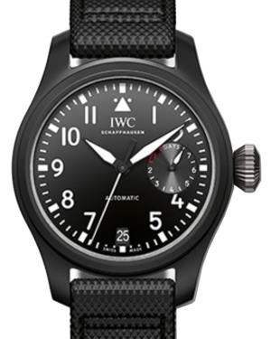 IWC Schaffhausen IW502001 Big Pilot's Watch Top Gun Black Arabic Ceramic Black Leather 46mm Automatic