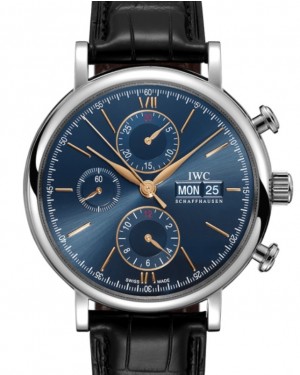 IWC Portofino Chronograph Stainless Steel 42mm Blue Dial IW391036 - BRAND NEW