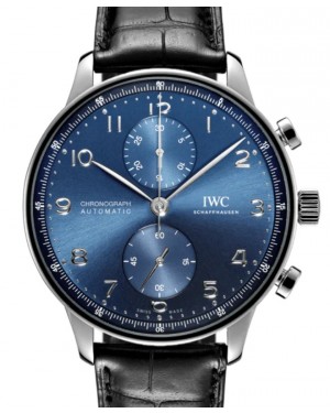 IWC Portugieser Chronograph Stainless Steel 41mm Blue Dial IW371606 - BRAND NEW