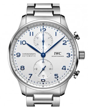 IWC Portugieser Chronograph Stainless Steel 41mm Silver Dial IW371617 - BRAND NEW
