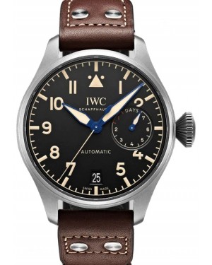IWC Big Pilot’s Watch Heritage Titanium Black Dial & Leather Strap IW501004 - BRAND NEW