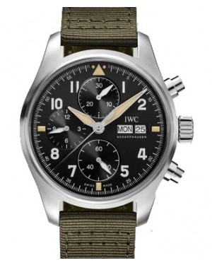 IWC Pilot's Watch Chronograph Spitfire Stainless Steel 41mm Black Dial IW387901 - BRAND NEW