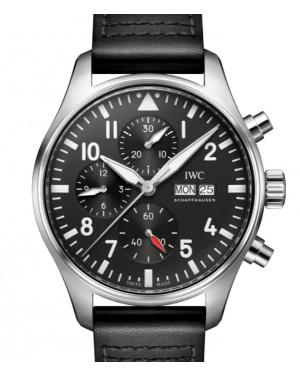 IWC Pilot's Watch Chronograph Stainless Steel 43mm Black Dial IW378001 - BRAND NEW