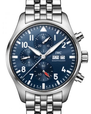 IWC Pilot's Watch Chronograph Stainless Steel 43mm Blue Dial IW378004 - BRAND NEW