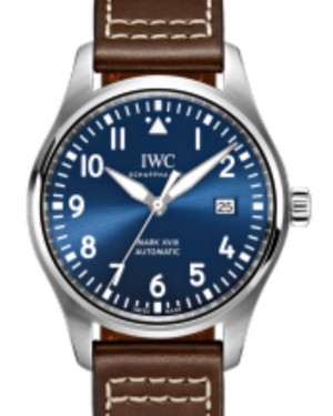 IWC Pilot's Watch Mark XVIII Edition "Le Petit Prince" Stainless Steel 40mm Blue Dial Brown Leather Strap IW327010 - BRAND NEW