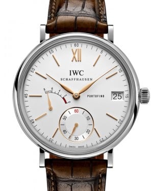 IWC Portofino Hand-Wound Eight Days Stainless Steel 45mm Silver Dial IW510103 - BRAND NEW