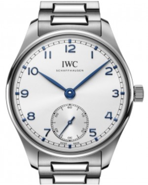 IWC Portugieser Automatic 40 Stainless Steel Silver Dial IW358312 - BRAND NEW