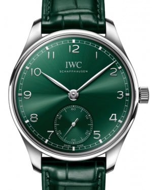 IWC Portugieser Automatic Stainless Steel 40.4mm Green Dial IW358310 - BRAND NEW