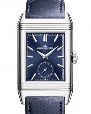 Jaeger-LeCoultre Reverso Tribute Duoface Small Seconds Stainless Steel 47 x 28.3mm Blue & Silver Dial Q3988482 - BRAND NEW