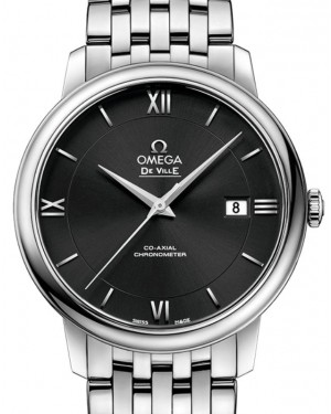 Omega De Ville Prestige Co-Axial Chronometer 39.5mm Stainless Steel Black Dial 424.10.40.20.01.001 - BRAND NEW