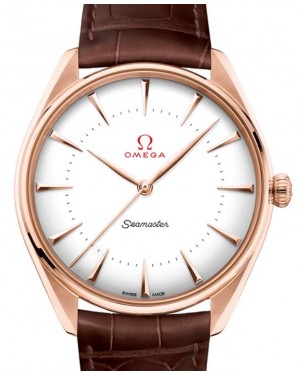 Omega Seamaster Olympic Official Timekeeper Co-Axial Master Chronometer 39.5mm Sedna Gold White Dial Leather Strap 522.53.40.20.04.003 - BRAND NEW