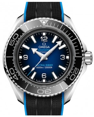 Omega Seamaster Planet Ocean 6000M Co-Axial Master Chronometer "Ultra Deep" 45.5mm O-MEGASTEEL Gradient Blue Dial Rubber Strap 215.32.46.21.03.001 - BRAND NEW