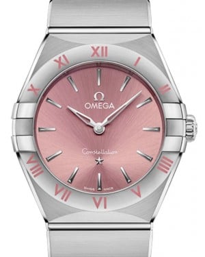 Omega Constellation Quartz 28mm Stainless Steel Pink Dial 131.10.28.60.11.001 - BRAND NEW