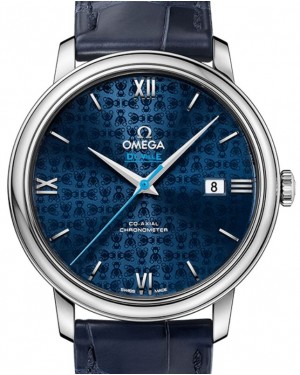Omega De Ville Prestige Co-Axial Chronometer 39.5mm "Orbis" Stainless Steel Blue Dial Leather Strap 424.13.40.20.03.003 - BRAND NEW