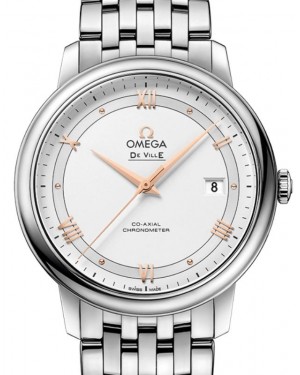 Omega De Ville Prestige Co-Axial Chronometer 39.5mm Stainless Steel Silver Dial 424.10.40.20.02.002 - BRAND NEW