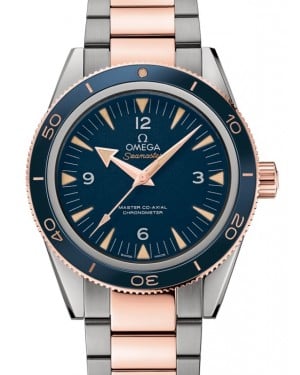 Omega Seamaster 300 Master Co-Axial Chronometer 41mm Titanium/Sedna Gold Blue Dial 233.60.41.21.03.001 - BRAND NEW