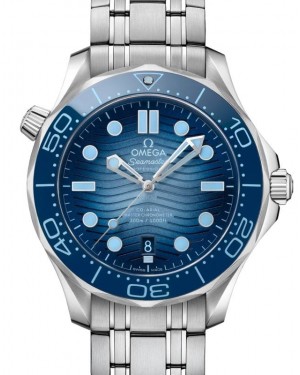 Omega Seamaster Diver 300M Co‑Axial Master Chronometer 42mm Steel Summer Blue Dial 210.30.42.20.03.003 - BRAND NEW