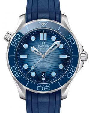 Omega Seamaster Diver 300M Co‑Axial Master Chronometer 42mm Steel Summer Blue Dial Rubber 210.32.42.20.03.002 - BRAND NEW