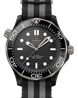 Omega Seamaster Diver 300M Co‑Axial Master Chronometer 43.5mm Ceramic Black Dial NATO Strap 210.92.44.20.01.002 - BRAND NEW