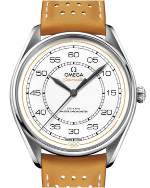Omega Seamaster Olympic Official Timekeeper Co-Axial Master Chronometer 39.5mm "Limited Edition Set" Stainless Steel White Dial Yellow Leather Strap 522.32.40.20.04.002 - BRAND NEW