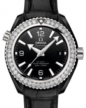 Omega Seamaster Planet Ocean 600M Co-Axial Master Chronometer 39.5mm Black Ceramic Diamond Bezel Black Dial 215.98.40.20.01.001 - BRAND NEW