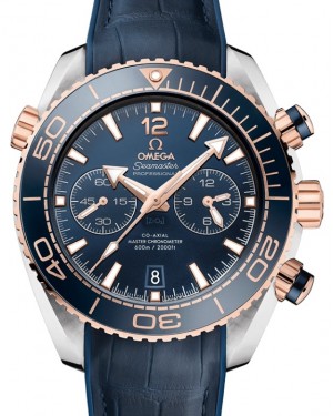 Omega Seamaster Planet Ocean 600M Co-Axial Master Chronometer Chronograph 45.5mm Stainless Steel Sedna Gold Blue Dial 215.23.46.51.03.001 - BRAND NEW