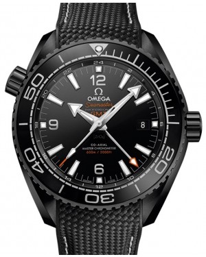 Omega Seamaster Planet Ocean 600M Co-Axial Master Chronometer GMT "Deep Black" 45.5mm Black Ceramic Black Dial Rubber Strap 215.92.46.22.01.001 - BRAND NEW