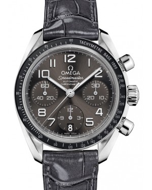 Omega Speedmaster Chronograph Stainless Steel Grey Dial Leather Strap 324.33.38.40.06.001 - BRAND NEW