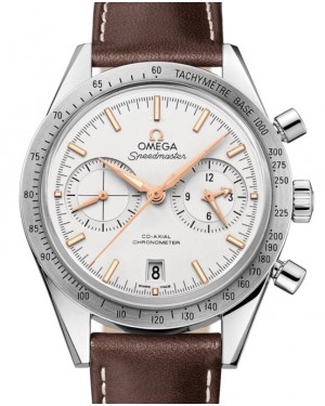 Omega Speedmaster '57 Co-Axial Chronometer Chronograph 41.5mm Silver Dial Stainless Steel Leather Strap 331.12.42.51.02.002 - BRAND NEW