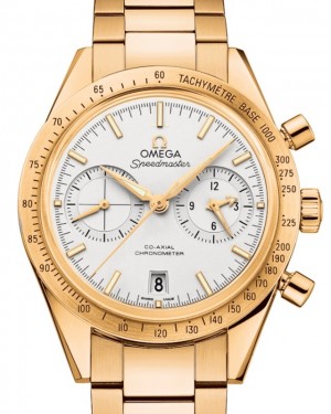 Omega Speedmaster '57 Co-Axial Chronometer Chronograph 41.5mm Silver Dial Yellow Gold Bracelet 331.50.42.51.02.001 - BRAND NEW