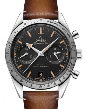 Omega Speedmaster '57 Co-Axial Master Chronometer Chronograph 40.5mm Black Dial Stainless Steel Leather Strap 332.12.41.51.01.001 - BRAND NEW